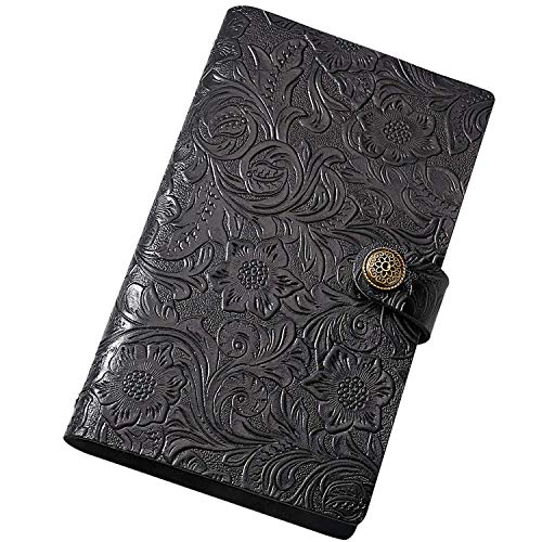 Taccuino in vera pelle fatto a mano, quaderno vintage in vera pelle, diario in pelle naturale, taccuino per viaggiatori con carta bianca e foderato blocchetto per appunti sketchbook