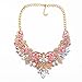 Produktbild XXL Rosa Glaskristall Collier Luxus Statementkette Halskette Modeschmuck