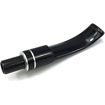 Embout Buccal Droit Avec Anneau Corne - Pour Filtres 9mm | Style Classique Et Fait Main