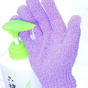 ULTNICE 2pcs Shower Gloves Exfoliating Mitt Body Exfoliator Brush Nylon Bath Gloves for Men Women Kids - Image 2