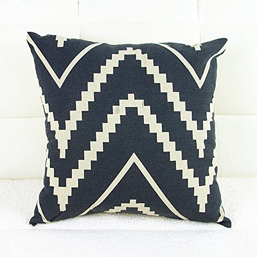 Calcifer 45,7 x 45,7 cm (45 x 45 cm) Vintage Robuster Baumwolle Leinen Überwurf Kissen Kontakte Fall Kissen für Home Sofa Deko (Set of 4) - 3