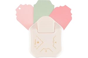 Vaessen Creative 3-in-1 Etiketten Eckenstanzer Vintage von 1.5 cm / 2.3 cm und Ø 4 mm - Bastel und Scrapbook Zubehör - Für Papier, Karten, Einladungen und Fotos bis bis zu 220 g