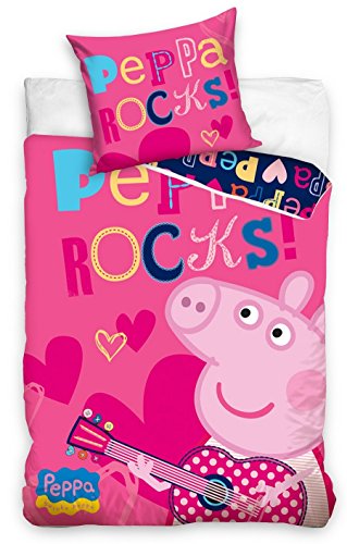 Peppa Pig Wutz Bettwäsche Kinder Bettwäsche 140x200 cm Pink