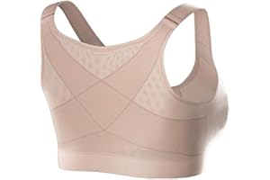 Gelentea - Reggiseno correttore di postura, senza ferretto, supporto posturale, traspirante, con chiusura frontale, da donna, per sport, yoga