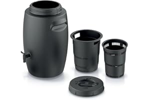 Prime Garden® BioComp - Secchio per compostiera per biomül - Produzione di fertilizzante - Nero (55L)