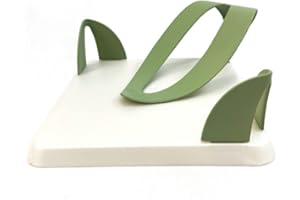 Ecoplast | Servilletero de papel, servilletero de mesa color blanco perla y verde, 19,4 x 19,4 x 8,5, Made in Italy