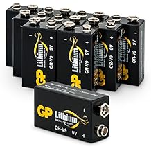 Batterien Lithium 9 Volt Block, U9VL, CR-9V, 6AM6, 10 Jahres Batterie Longlife, Markenware GP Batteries - ideal für z.B. Rauchmelder, Feuermelder, Messgeräte, Sicherheits-Technik, Mikrofone, E-Gitarren Pick-Up, medizinische Geräte, etc. (9V Lithium, 10 Stück im Multi-Sparpack)