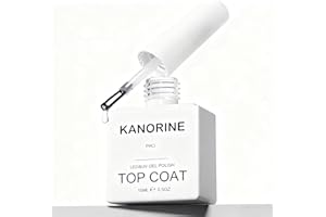 Kanorine 15ML Top Coat Gel Nail Polish UV LED Soak-Off No Wipe HIGH-GLOSS LONG-LASTING Top Coat gel polish Lacquer Manicure Nail Sarlon Art long lasting Gel Polish 15 ml.
