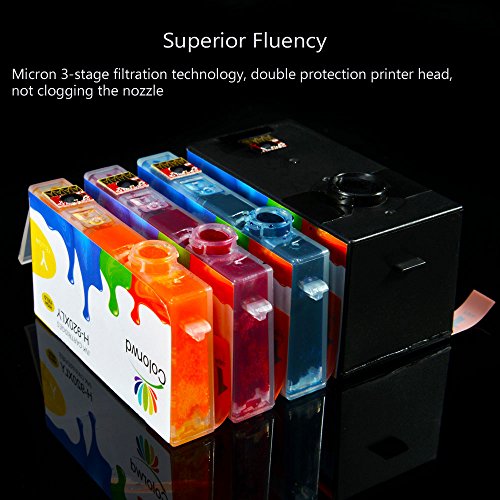 Colorwd Ersatz HP 920XL Hohe Ergiebigkeit Druckerpatronen kompatible HP Officejet 6000 6500 6500A 7000 7500A Drucker (Schwarz/Cyan/Magenta/Gelb) - 2