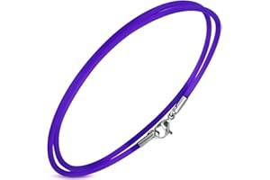 Rubber Band BlackAmazement brscl catena collana 60 cm Nero marrone rosa trasparente con chiusura a moschettone in acciaio inox