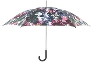 LIFE IS Ombrello Golf da Pioggia con Apertura Automatica. Stecche in Fibra di Vetro e Tessuto in Microfibra a Rapida Asciugatura.