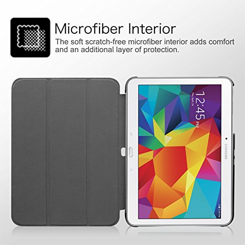 Fintie Samsung Galaxy Tab 4 10.1 Hülle Case – Ultra Schlank Superleicht Ständer Smart Shell Cover Schutzhülle Etui Tasche mit Auto Schlaf / Wach Funktion für Samsung Galaxy Tab 4 10.1 SM-T530 SM-T535 (nicht geeignet für Samsung Galaxy Tab 3 10.1), Weiß - 4