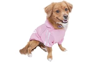 Eastlion Sweat à Capuche Chaud Coton Sweatshirt pour Chiens Pet Pull Vêtements Veste pour Chien Manteau Jumpsuit Costume,Rose XL