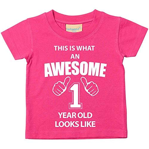 60 Second Makeover Limited This is What an Awesome 1 Year Old Looks Like Pink Tshirt 1st Birthday Baby Toddler Kids Available in Sizes 0-6 Months t