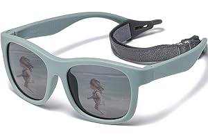 Musivon Baby Sonnenbrille 6 monate - 2.5 Jahre, Polarisierte Kinder Sonnenbrille Flexibler Rahmen fur Jungen Mädchen