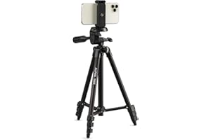 Cullmann - 52104 - Alpha 1000 Tripod mobile BT w. Supporto per smartphone e grilletto Bluetooth (altezza d'estensione 106 cm, con testa a 3 vie, carico massimo 1 kg, peso 480 g), nero