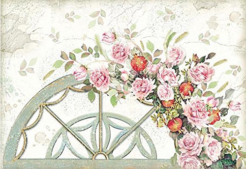 Preisvergleich Produktbild Stamperia Motiv-Strohseide Rosenbogen