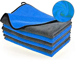 NEXTON Multiple use Microfiber Cloth for Car Bike Cleaning Polishing & Detailing (40x40 cm, Multicolour) - Pack of 3