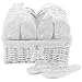 Produktbild Zohula Hochzeit Weiße Flip-Flops Zehentrenner Premium-Partypaket - 20 Paare verschieden große Flip-Flops inklusive Weidenkorb zur Präsentation