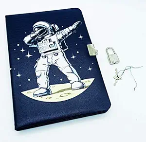 Dabbing Astronaut Lock Diary for Kids Space Theme Diaries Birthday Gifts for Kids Return Gift
