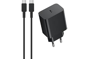 RVNTOP 45W Cargador para Samsung Carga Rapida, Tipo C Cargador USB C con 2M Cable Compatible con Samsung Galaxy S25/S24/S23/S22/S21/S20 Ultra Plus S25+ Note 20/10/9/A73/A53/A52, Cargado Movil Rapido Enchufe
