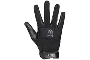 MOG Masters of Gloves 2ndSkin Black Einsatz-Handschuh, vielseitiger taktischer Schnittschutz-Handschuh aus Ziegenleder mit Hitzeschutz und hoher Taktilität für Polizei, Zoll, Spezialeinheiten, Militär