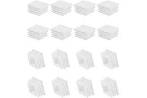 PATIKIL Fyrkantig plastplugg, 16 st 30 mm slanginsats ändlock plastplugglock för fyrkantiga rör stolben möbler metallrör hård