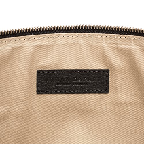 Urban Safari 13.5 Zoll Echt Leder Laptop Hülle / Spitzenqualität Leder Laptop Tasche / Laptop Sleeve für 13 – 13.5 Inch MacBook Pro / MacBook Air / Laptop / Notebook / Surfacebook / Tablet. ( Schwarz ) - 6
