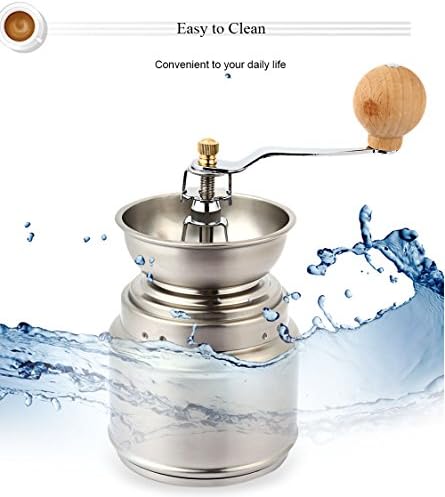Coffee Bean Grinder Yibei Stainless Steel Muller Manual Grinder Coffee Mill, W16.5cm x L9.5cm x H9cm