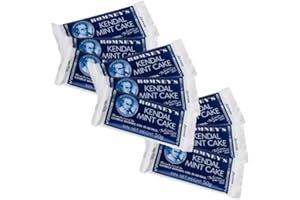 ARMONA TRADING LTD Romneys Kendal Mint Cake 50g Small White Bar X6 Energy Bars Hiking Survival Snack Travel