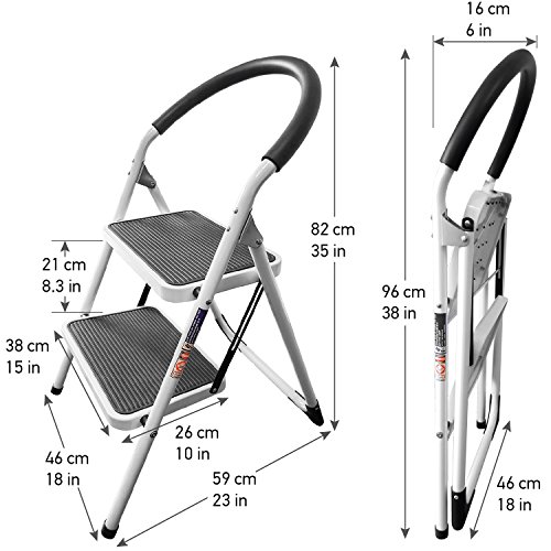Wonder Worker Barrow Stufenleiter Hochleistungs Stahl 2 Stufen mit Anti-Rutschmatten - 3