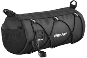 Zhufas Borsa da Manubrio per Bicicletta, Borsa Manubrio Bici 2,4 L Impermeabile con Tracolla, un accessorio da ciclismo Professionale per Bici da Strada, da Città e Mountain Bike(Nero)