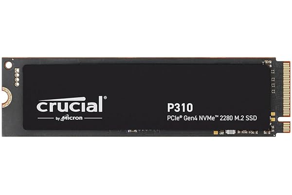 Crucial P310 SSD 1TB PCIe Gen4 NVMe M.2 2280, Disco Interno, hasta 7.100 MB/s, Compatible con Ordenador Portátil y de Sobremesa & Consolas de Juegos Portátiles - CT1000P310SSD801