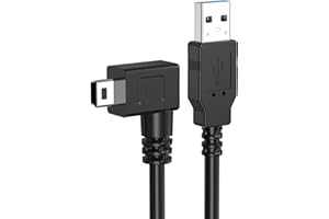 Cargador USB para Garmin Sat Nav, Mellbree 2 m de ángulo recto mini cable de carga para navegación por satélite en el coche compatible con Garmin Sat Nav, Navegación por satélite Nav, OHREX Sat Nav