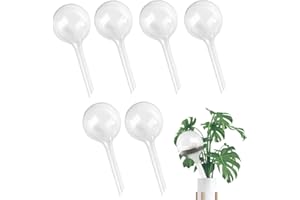 Aoreun Pack of 6 Plant Watering Balls, 26.5 x 8 cm Watering Balls, Plastic, Automatic Watering System, Potted Plants, PVC Watering for Garden, Bonsai Plants, Indoor Plants