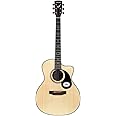 Saga Sf-600Gc-Nat Grand Concert Cutaway Acoustic Guitar (Natural) - Wood