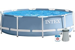 Intex - 28702 - 10ft x 30in Prism Frame Pool with Filter Pump with UK plug