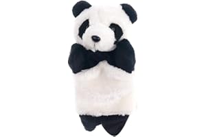 Marionnette À Main Panda Dessin Animé Panda Marionnette À Main pour Conte Performance Jouet Éducatif Interactif Marionnettes À Doigt en Peluche Gants De Marionnette Conte Blanc Et Noir 25cm