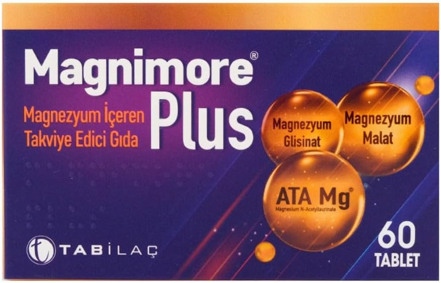 Magnimore Plus Magnezyum 60 Tablet N-Asetil Taurinat Bisglisinat Malat