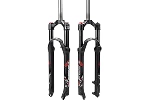 BUCKLOS Mountain Bicycle Suspension Forks, 26/27.5/29 inch MTB Bike Front Fork with Preload Adjustment, 100mm Travel 28.6mm Threadless Steerer