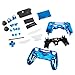 Produktbild FLAMEER Controller Full Shell Kits Ersatz Cover Case Skin Modding Chrome Hülle für Sony PS4 Controller - Blau