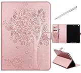 Multi-funcional, Simplifica tu vida: La Carcasas para Apple iPad 9.7" 2018/2017 con dos ranuras para tarjetas y un bolsillo de dinero, puedes cargar tu identificación, tarjetas de crédito y dinero en efectivo, sin tener que llevar tu cartera contigo