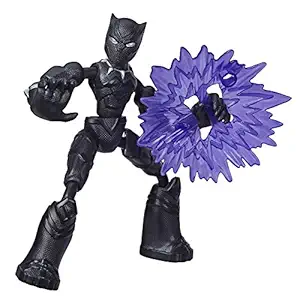 MARVEL Avengers Bend n Flex Action Figure Toy, 6-Inch Flexible Black Panther Figure, For Kids Ages 4 And Up