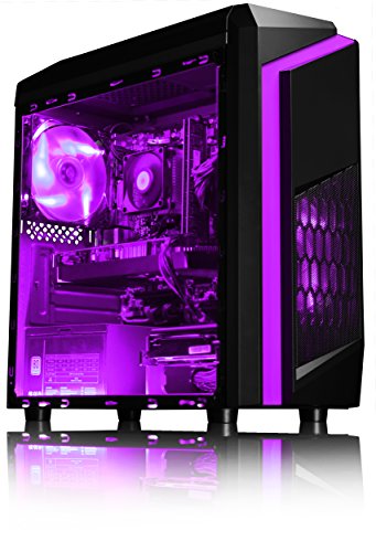 VIBOX Pyro GS370-81 Gaming PC – 3,9GHz Intel i3 Dual Core CPU, GTX 1070, leistungsfähig, Hochleistung, leistungsstärker, Spec, Desktop Gamer Computer mit Spielgutschein, Grün Innenbeleuchtung, lebenslange Garantie* (3,9GHz Intel i3-7100 Dual-Core Kabylake CPU-Prozessor, Nvidia GeForce GTX 1070 8GB Grafikkarte, 16GB DDR4 2133MHz RAM, 1TB (1000GB) SATA III HDD 7200rpm Festplatte, Aerocool 600W 85+ Netzteil, CIT Storm Grün Gaming Geh§use, Intel B250 LGA1151 Mainboard, Ohne Windows Betriebssystem) - 2
