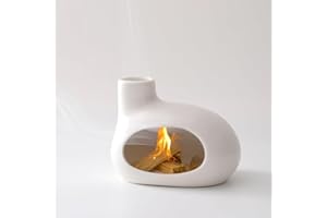 BEYLAB Porta moderno per Palo Santo - Bruciatore di incenso in ceramica bastoncini di legno, salvia e incenso coni - Ciotola per purificare l'energia Regalo artigianale per di meditazione (Marrone)