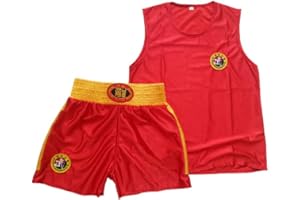 Inlefen Abbigliamento Sanda per Bambini Ragazzi e Ragazze Boxer per Adulti Boxing Shorts Muay Thai Abbigliamento Arti Marziali Formazione Abbigliamento Sportivo
