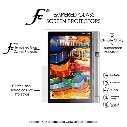 Forefront Cases® [HD KLARHEIT] Gehärtetes Glas Bildschirm Schutz Protektor Folie für Lenovo Yoga Tab 3 Plus (Erschienen November 2016) [ULTRA DÜNN nur 0.3mm] – 2ER PACK - 2