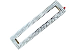 NIUHURU Car Interior Trim Bling Accessories fit for Land Rover Range Rover Evoque 2014-2018 Women Rhinestone Crystal Decals Accessories (silver, Steering wheel cover 1pc)