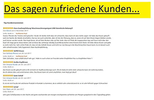 AGIA TEX Anti-Schnarch-Kissen Orthopädisches Nackenstützkissen 40 x 80 cm mit samtweichen Mikrofaserbezug Öko-Tex 100 - 2