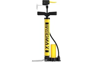 WEIDMAX Mini Bike Pump, Portable Bicycle Pump with High Pressure Buffer, Manual Bike Tyre Pump Ball Pump with Both Presta & Schrader Valves, Bike Track Pump Cycle Pump with Needles,120PSI